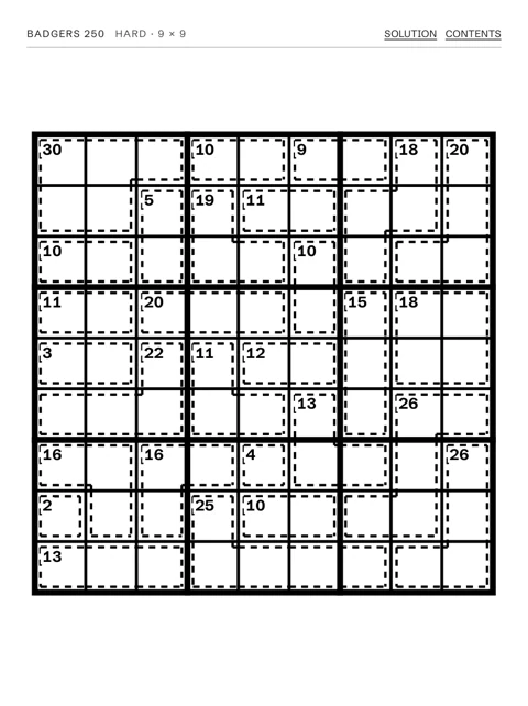Actual Killer Sudoku page from the e-ink puzzle books