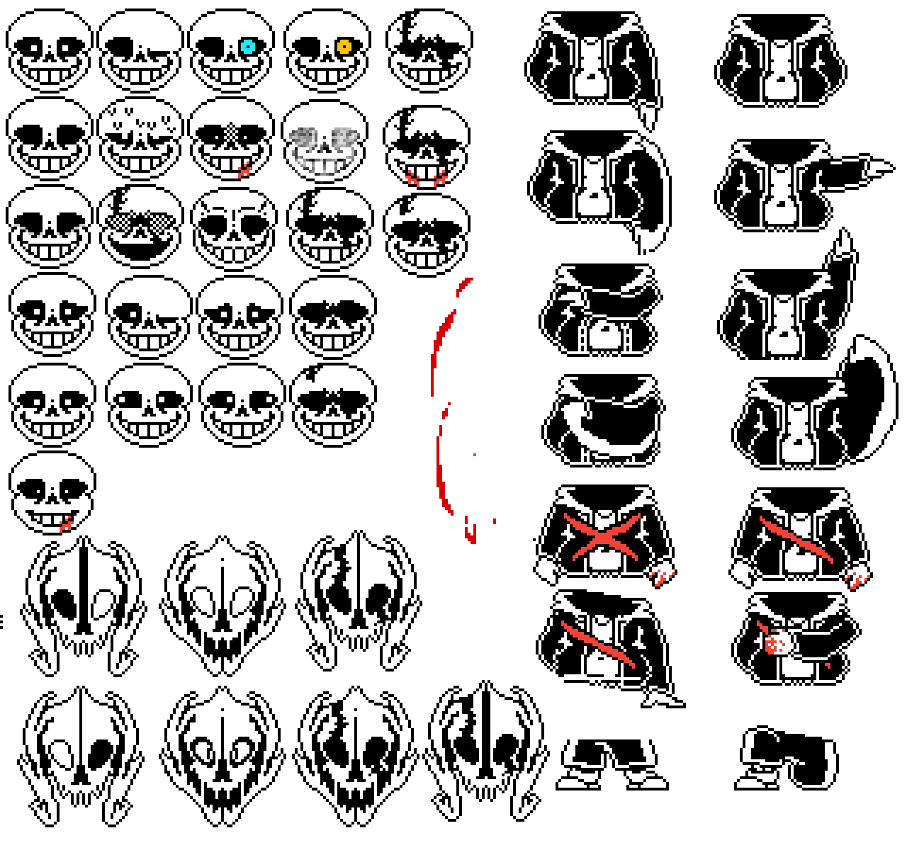 Pixilart - Undertale sprite sheet by Fiddlstix