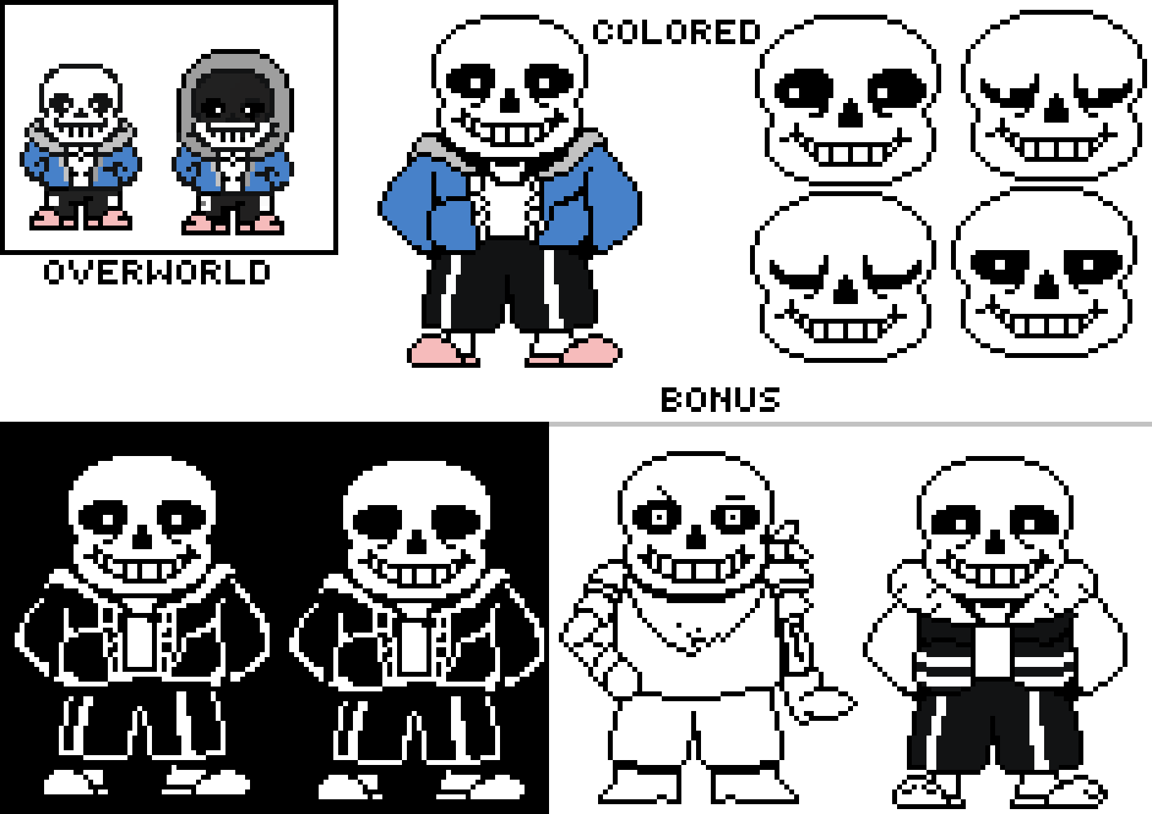 Pixilart - Sans Sprite Sheet by 2rune