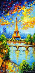 Paris, Paris - love, Paintings, Abstract,Fine Art,Impressionism, Cityscape,Inspirational,Landscape, Canvas,Oil,Painting, By Olha   Darchuk