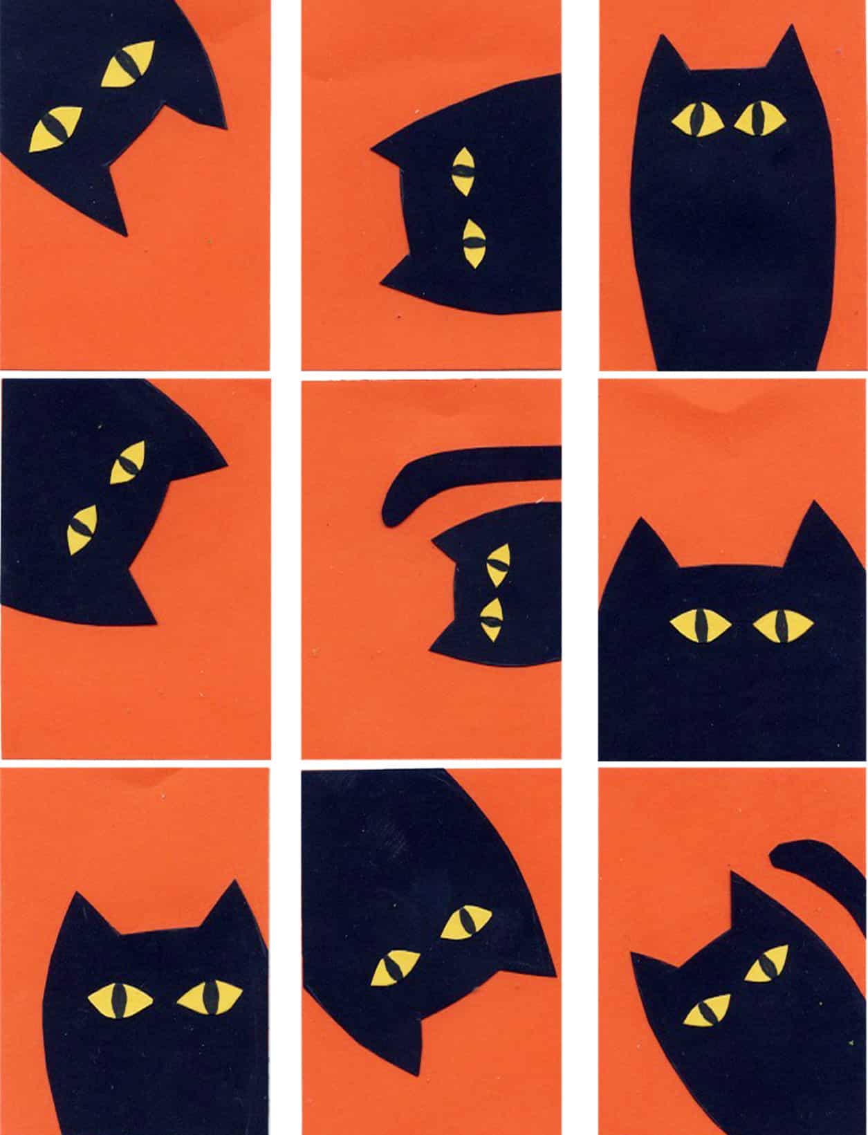 Halloween Cat Project: Easy Step-by-Step Art Lesson for Kids