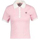 Fila Vintage Women's Harlo Fitted Iconic Polo Shirt in Pink