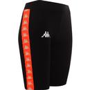 kappa womens dicles banda bicycle shorts black neon orange	