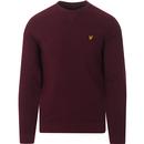 lyle and scott plain crew neck sweatshirt burgundy