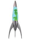 Mathmos Telstar Retro Rocket Lava Lamp Blue Green