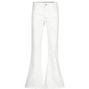 Madcap England Retro 70s White Denim Bell Bottom Flares