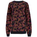 Sugarhill Brighton Eadie Relaxed Sweatshirt in Leopard Spots Black SW0164