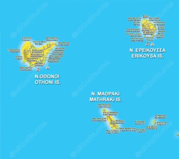 Diapontia islands map