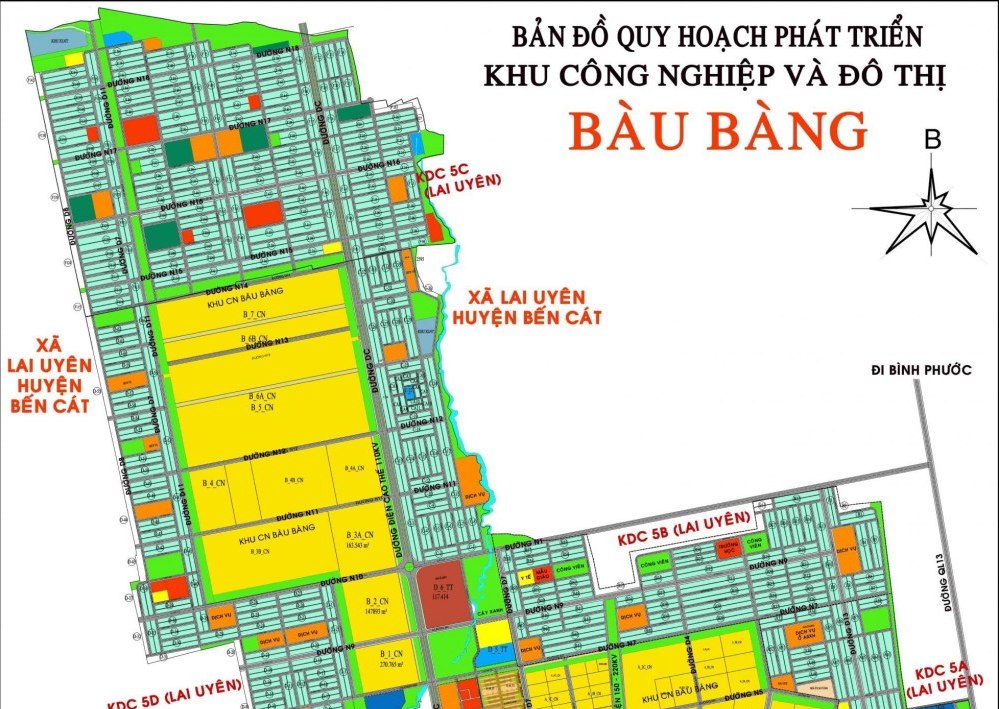 Bản đồ quy hoạch Khu công Nghiệp Bàu Bàng năm 2023