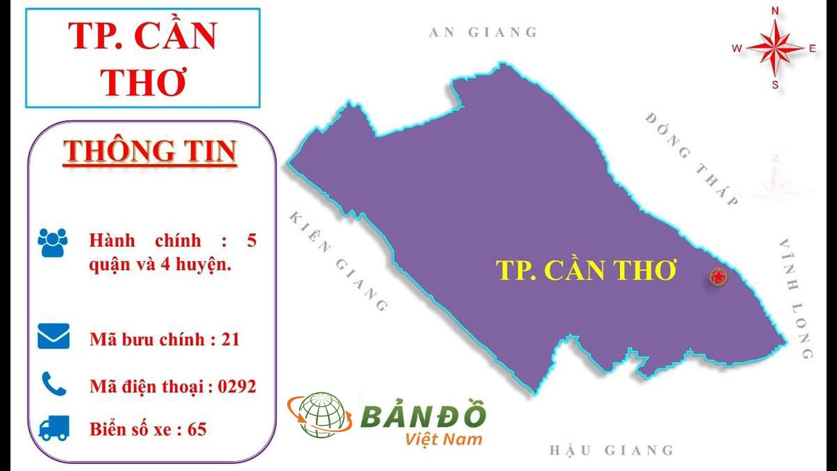 Bản đồ Thành phố Cần Thơ năm 2024