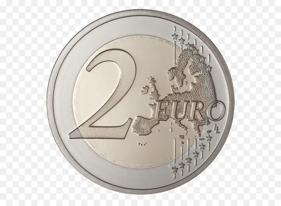 Moneta da 2 Euro con mappa europea