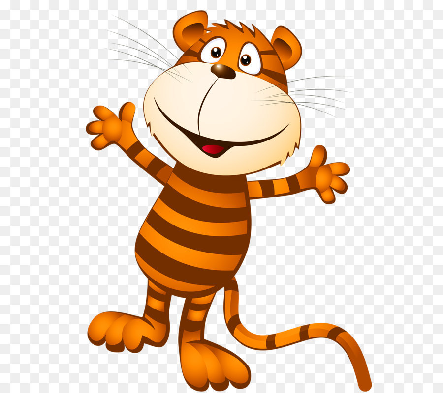 Cartoon-Tiger mit Streifen