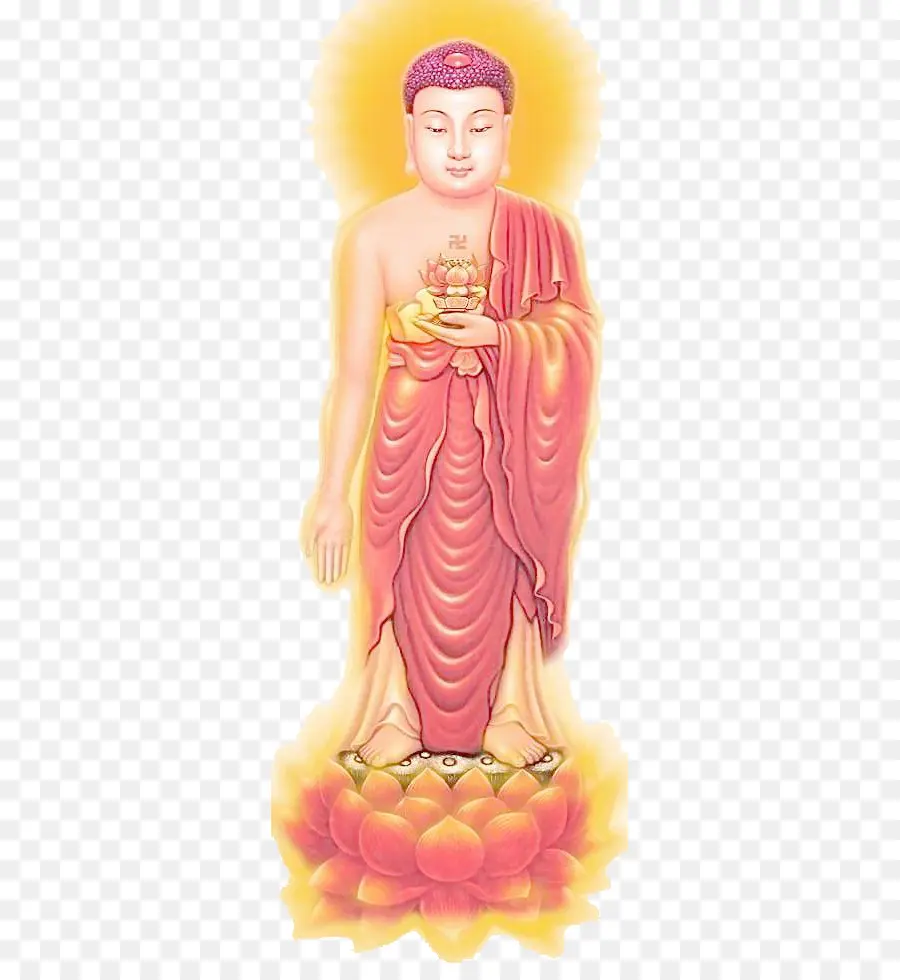 Statua di Buddha con loto