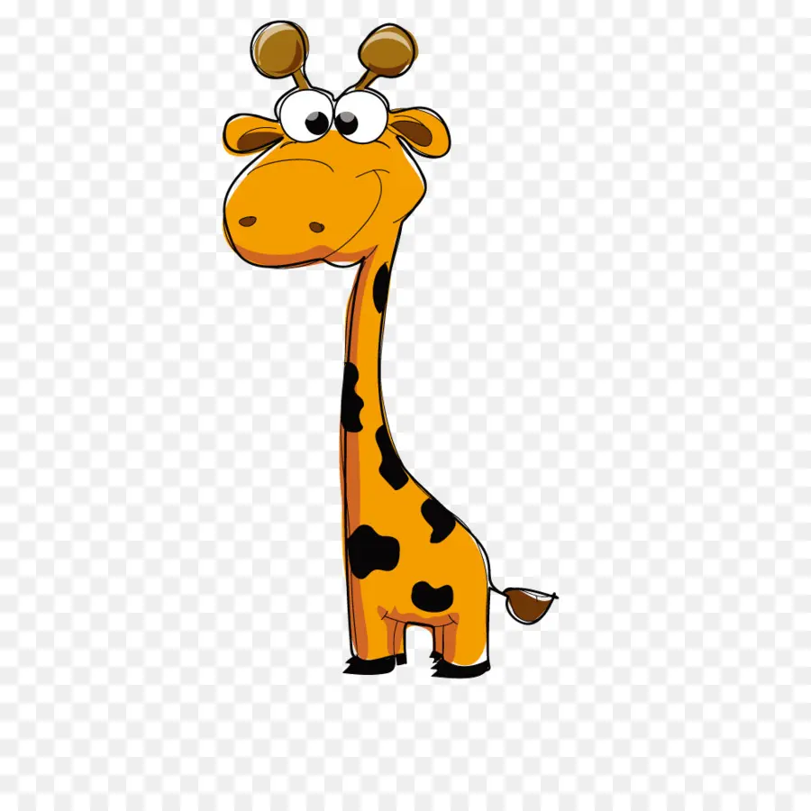 Giraffa simpatico cartone animato con macchie