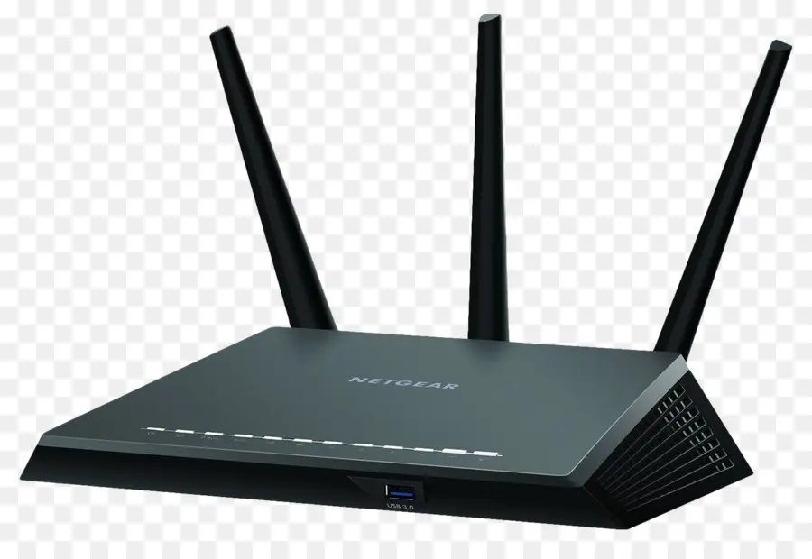 Router nero con antenne