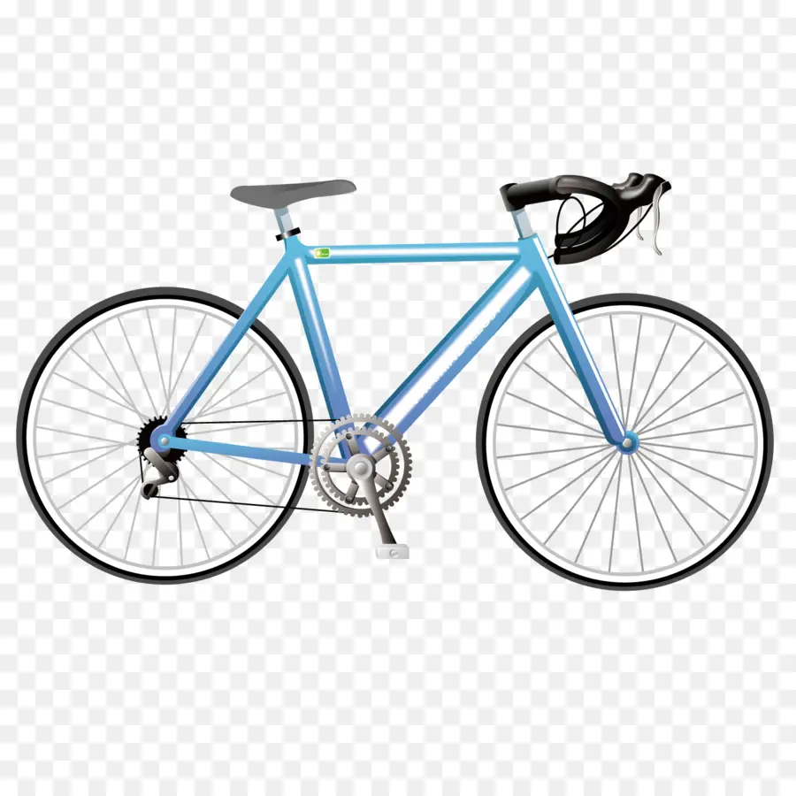 Elegante bicicletta blu