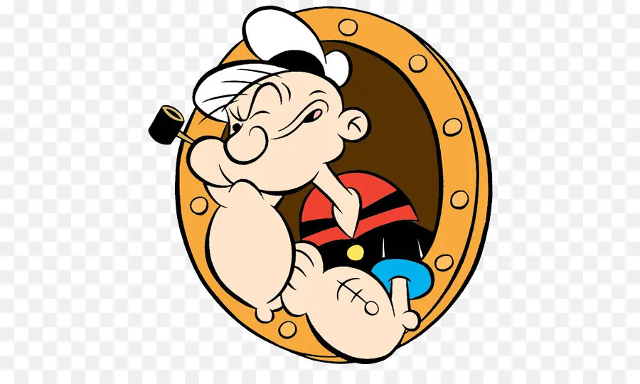 Classic Cartoon Sailor with Pipe