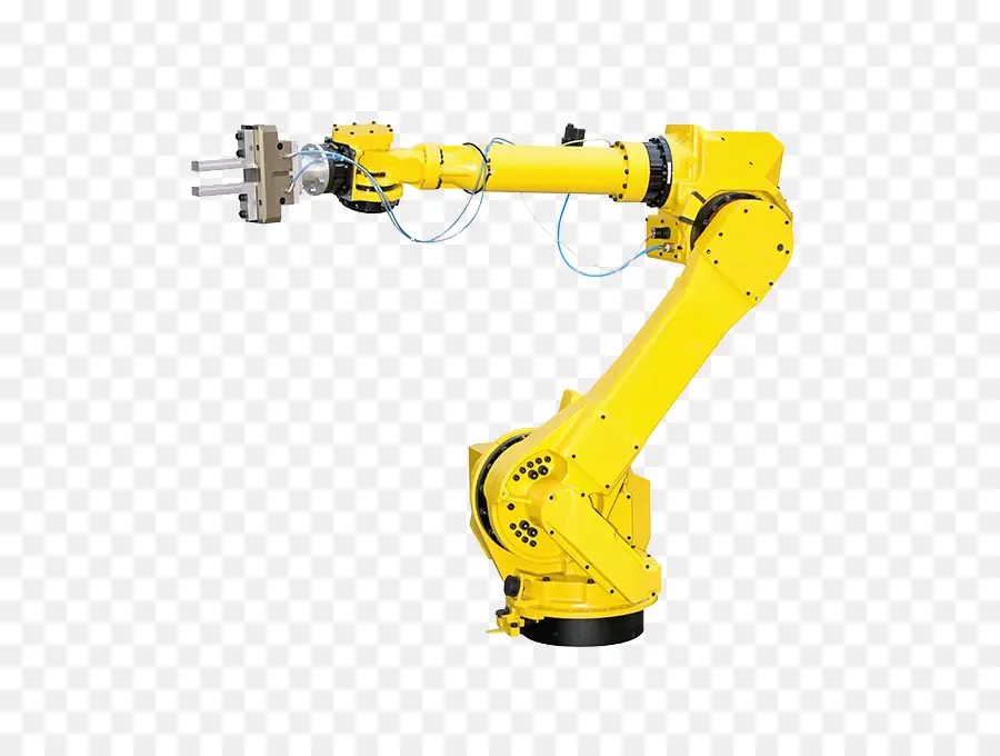 Braccio robotico industriale giallo