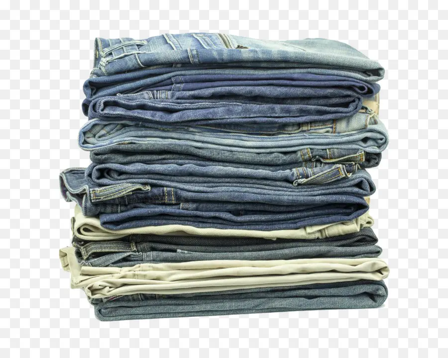 Pila di jeans piegati