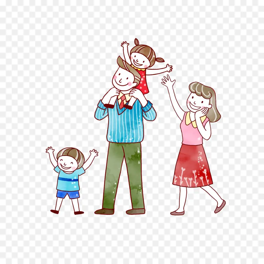 Glückliche Familienillustration