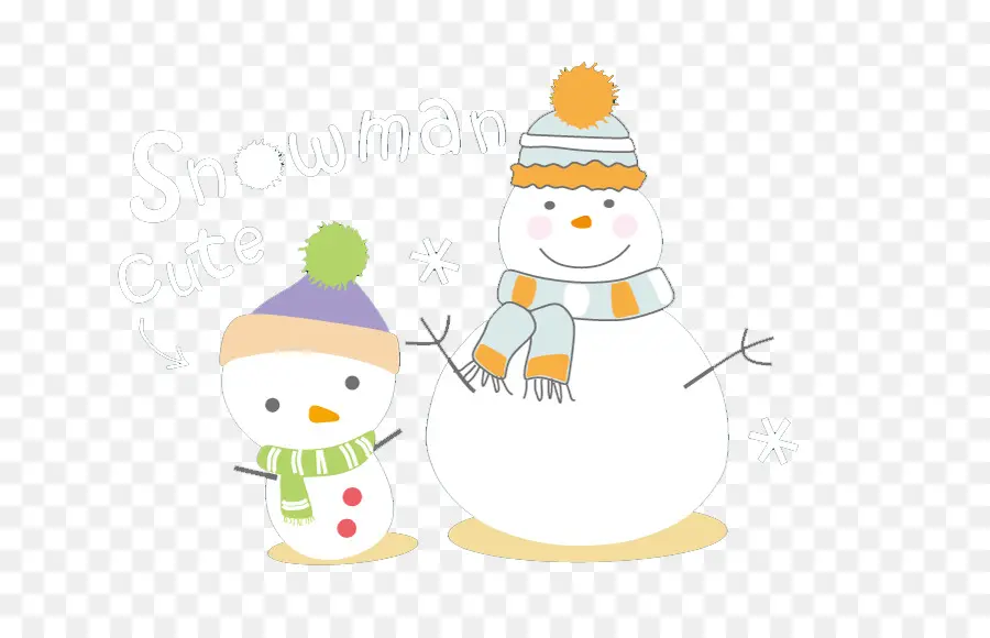 Niedlicher Schneemann mit Winteraccessoires