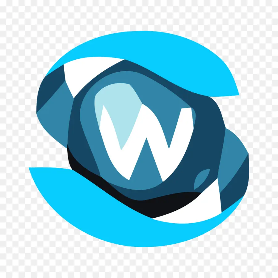 Blaues W-Logo-Design