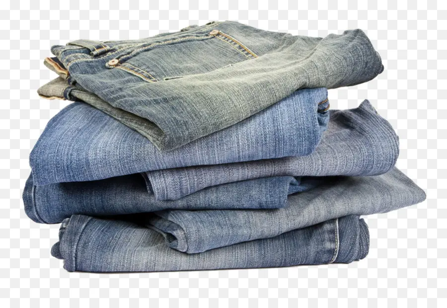 Pila di jeans blu