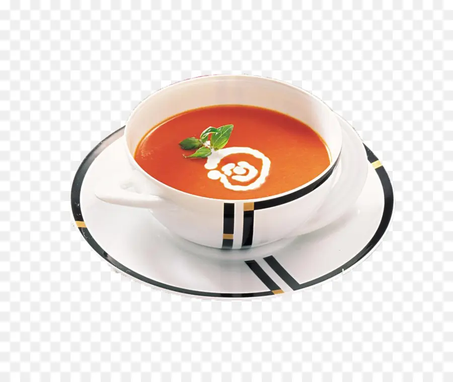 Tomatensuppe in einer Schüssel