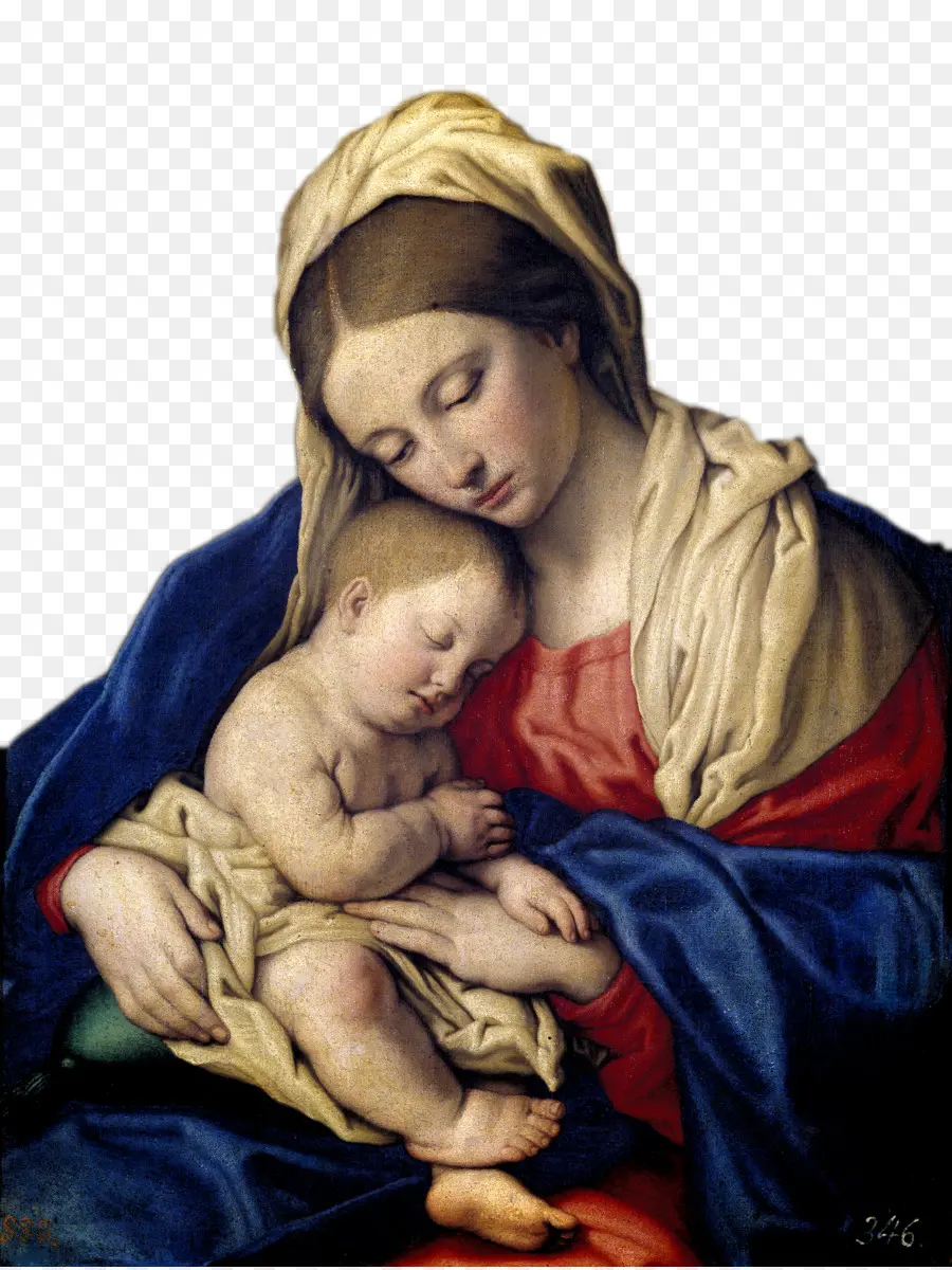 Dipinto classico della Madonna col Bambino