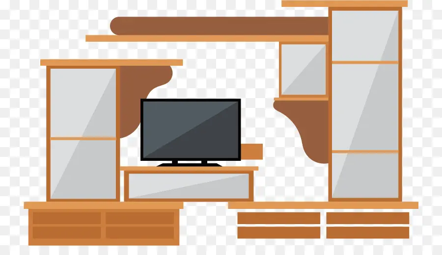 Moderna unità di intrattenimento in legno