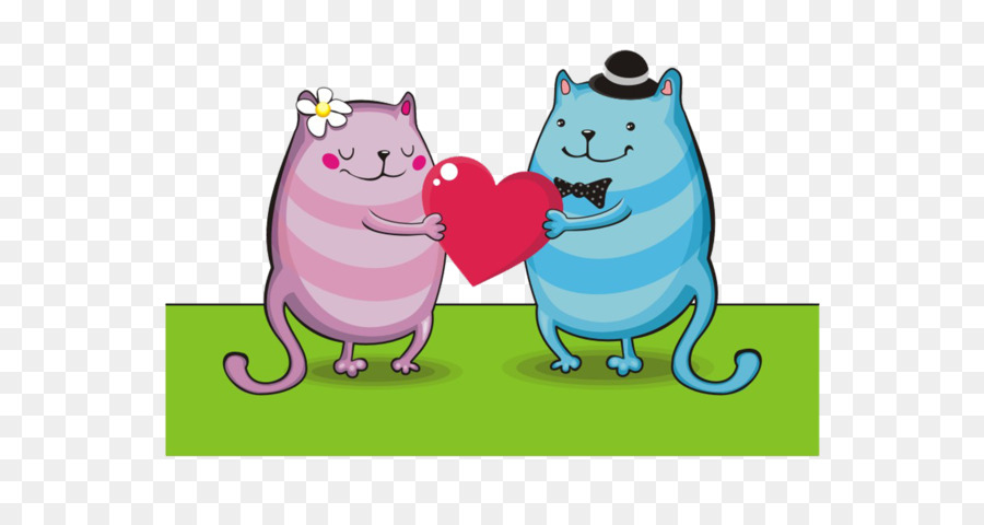 Cat Valentines Day Cartoon Clip Art