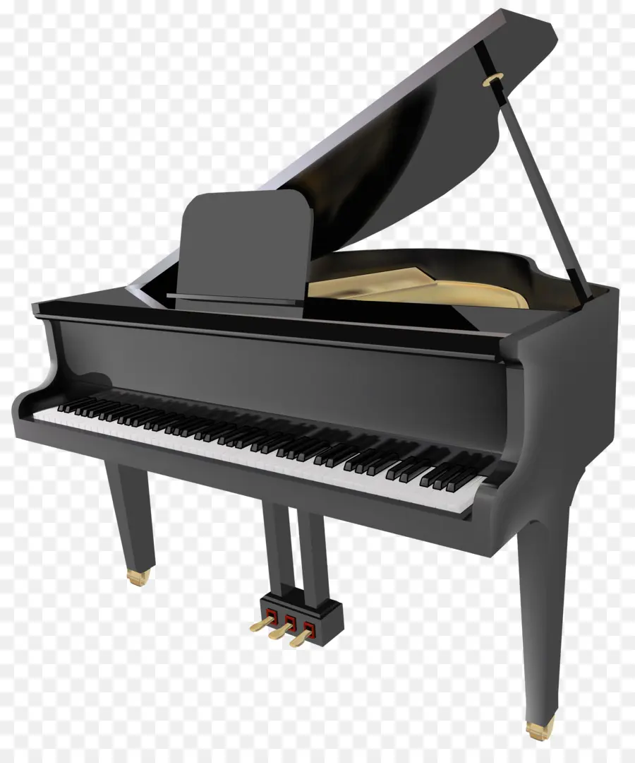 Đàn piano đen có bàn đạp