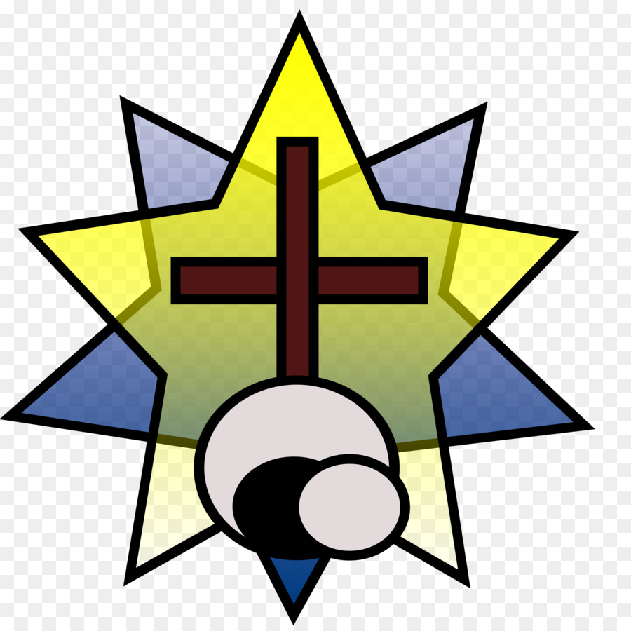 Religiöses Kreuz und Sternsymbol