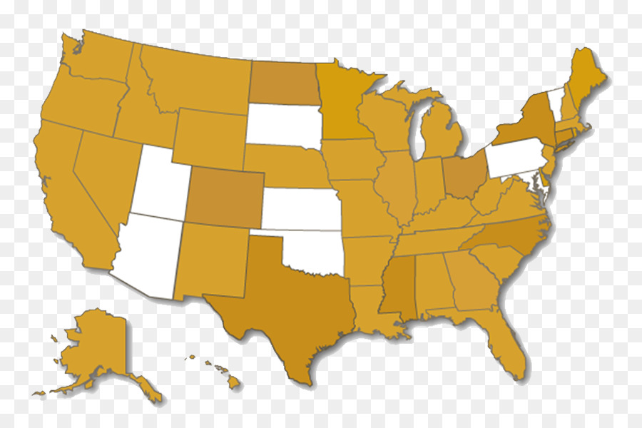 Bunte USA-Karte mit Regionen