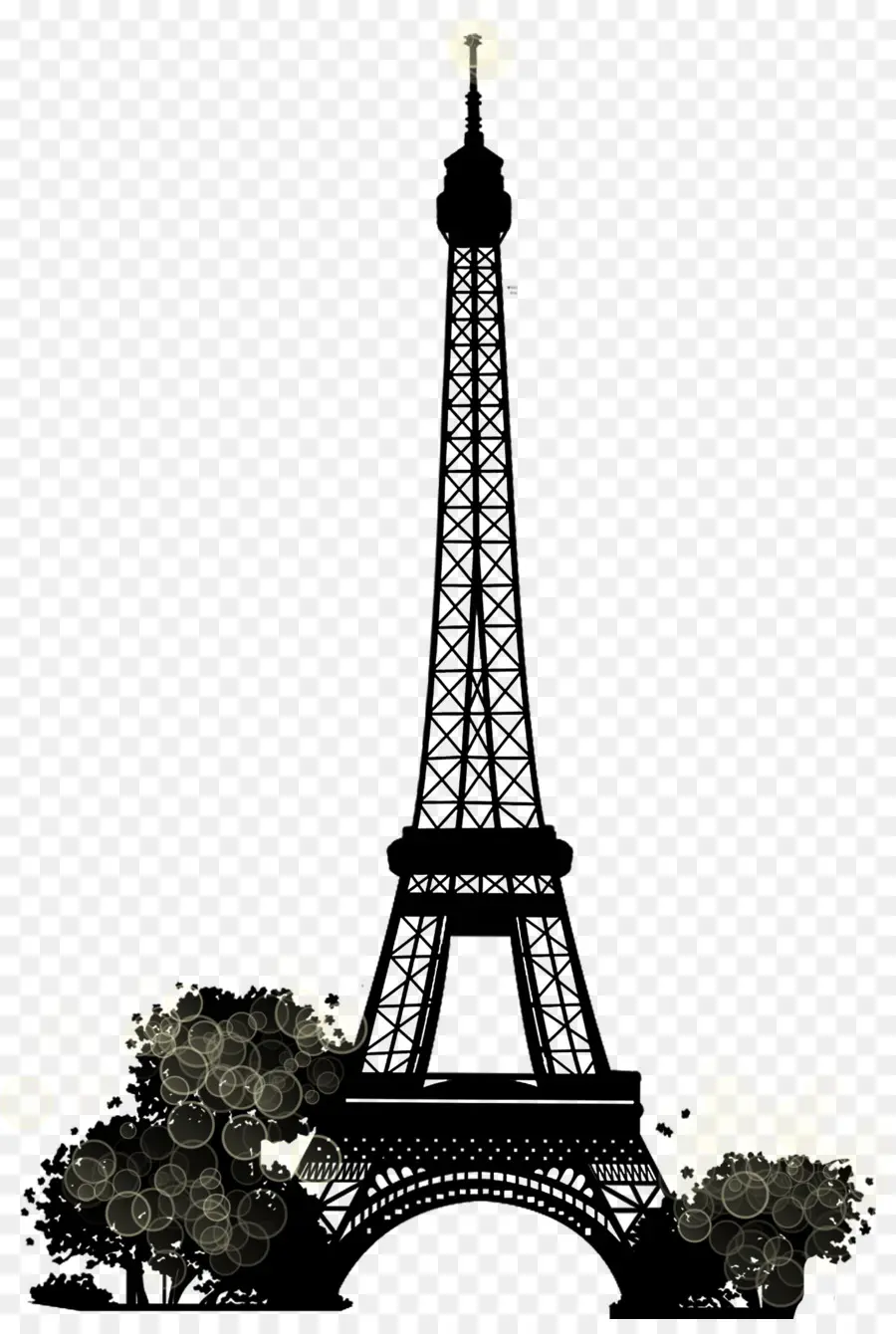 Tháp Eiffel với hình bóng trái tim