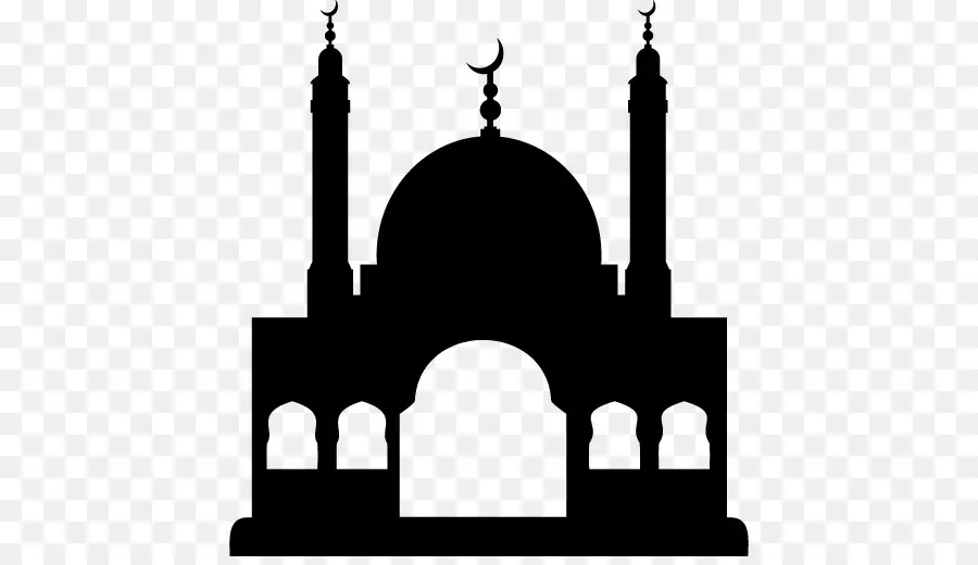 Braune Moschee-Silhouette-Illustration