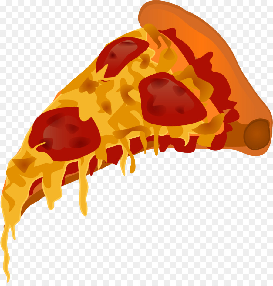 Illustrazione della fetta di pizza ai peperoni