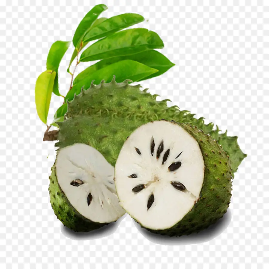 Soursop fresca con foglie