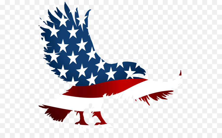 Amerikanische Flaggenadler-Silhouette