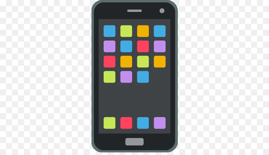 Smartphone moderno con app colorate