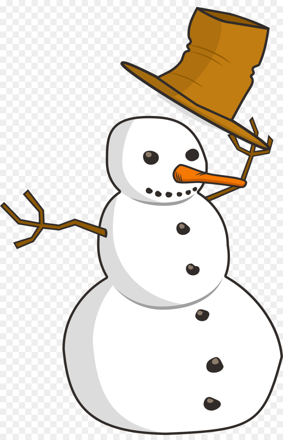 Fröhlicher Schneemann mit Hut