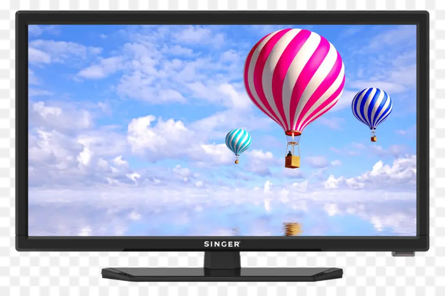 Fernseher mit Heißluftballons