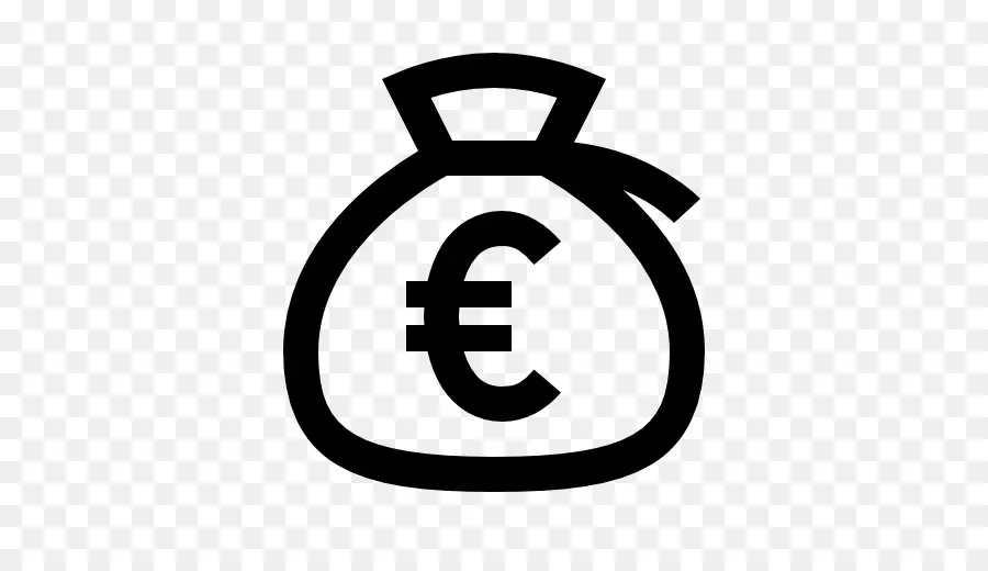 Biểu tượng túi tiền Euro đen