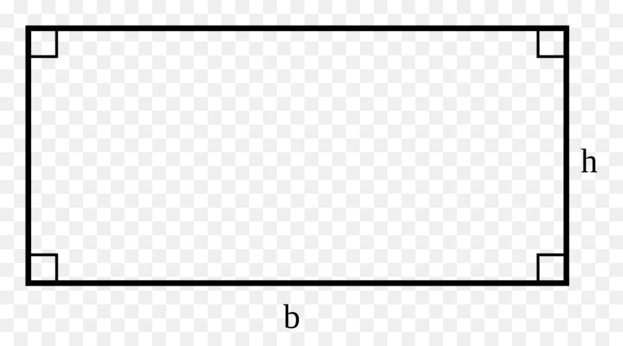 Hình chữ nhật hình học với kích thước