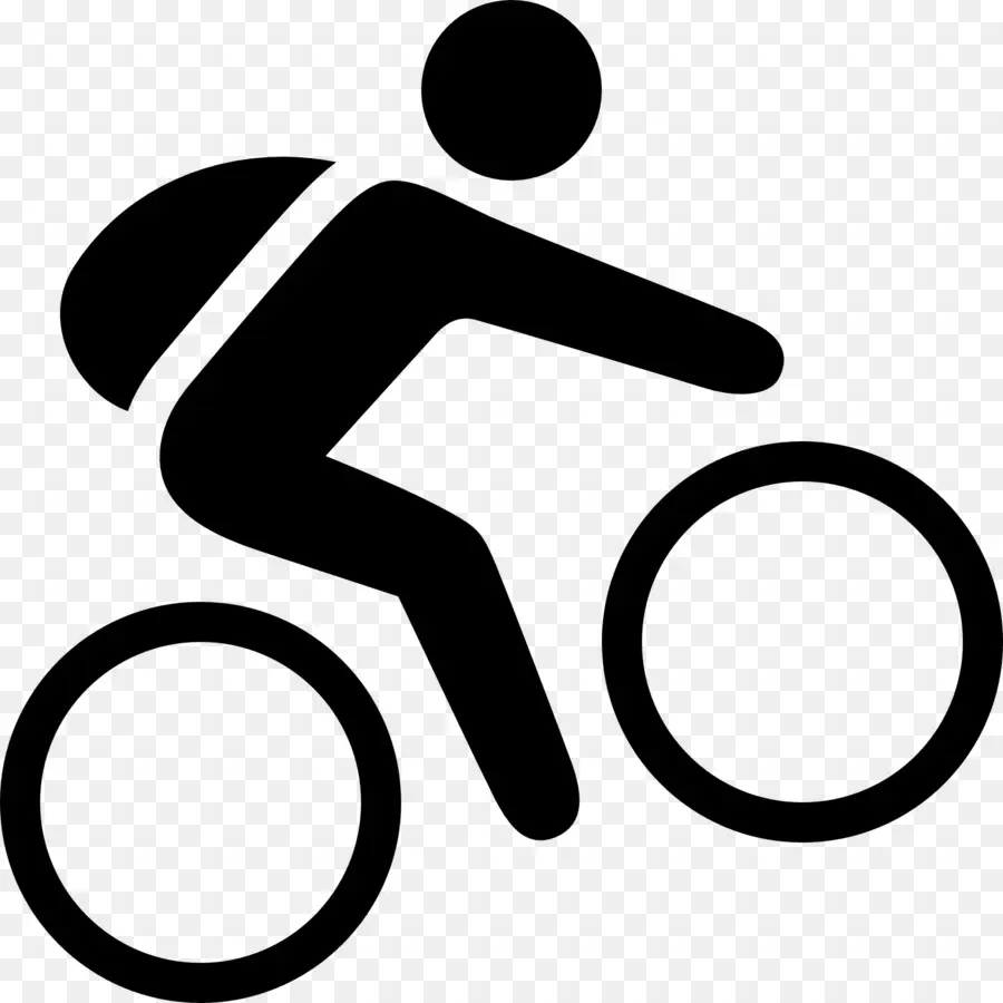 Simple Cyclist Icon Symbol