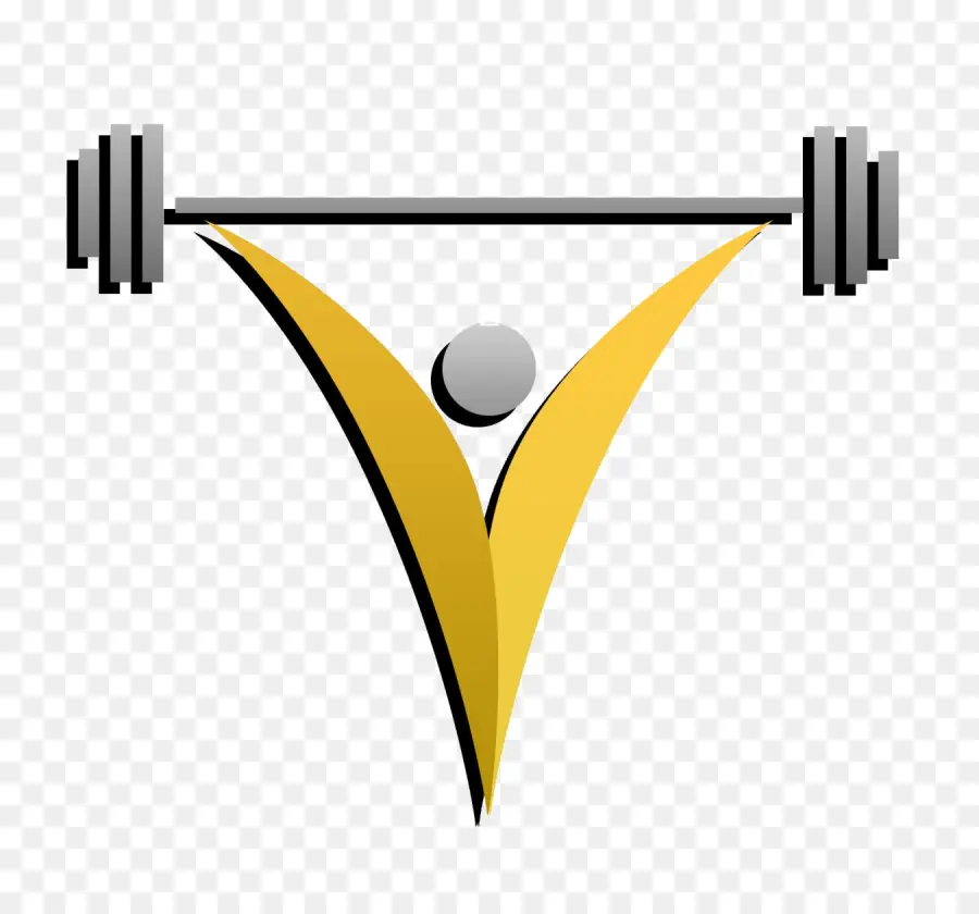 Logo fitness con bilanciere e persona