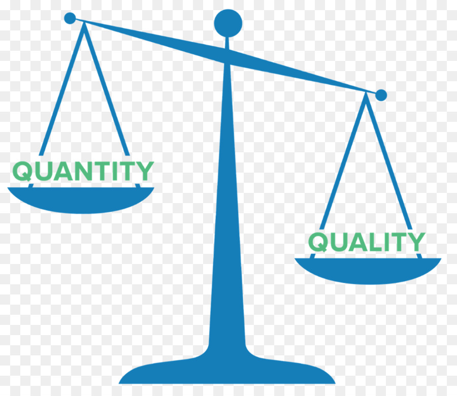 Waage zwischen Quantität und Qualität