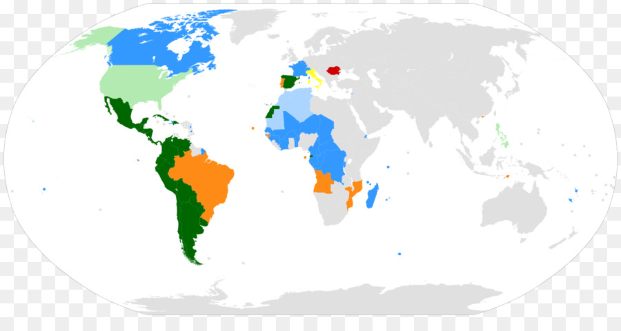 Mappa del mondo colorata con paesi