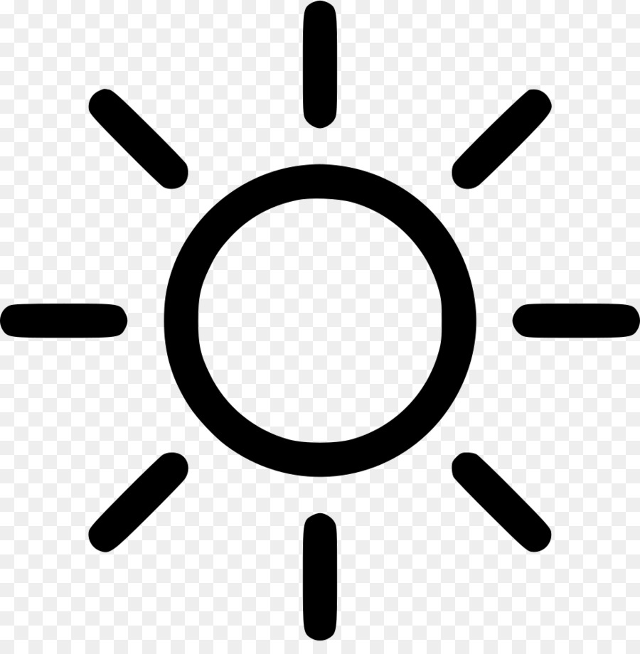 Sonnensymbol mit Strahlen