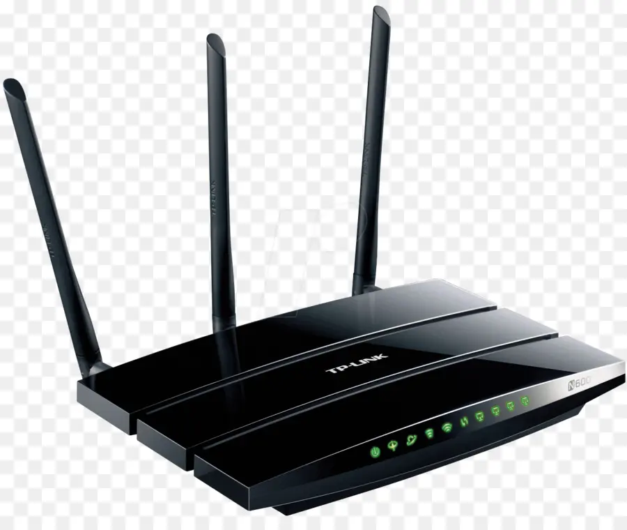 Schwarzer Router mit Antennen